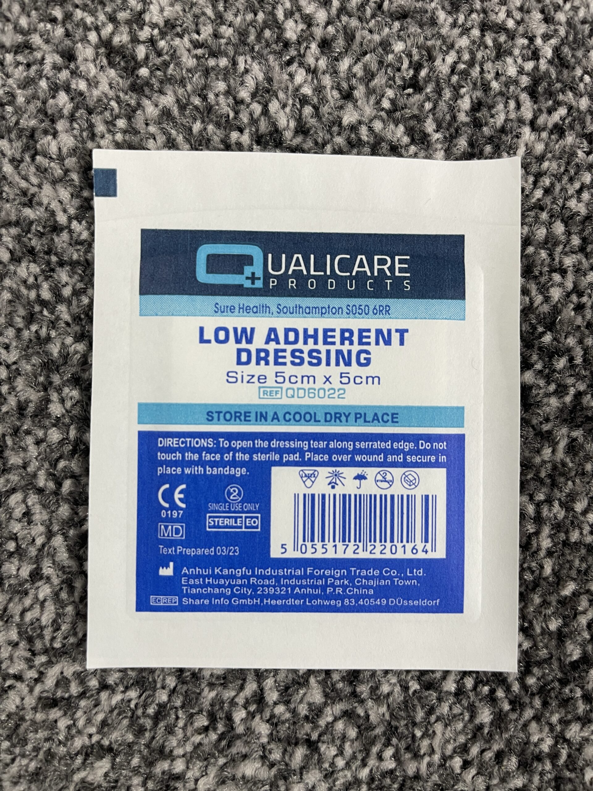 Low Adherent Dressing 5cm x 5cm