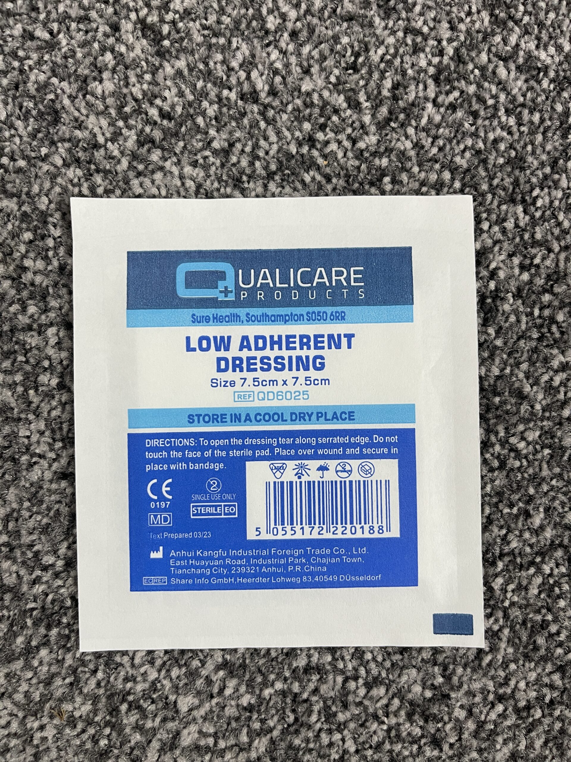 Low Adherent Dressing 7.5cm x 7.5cm