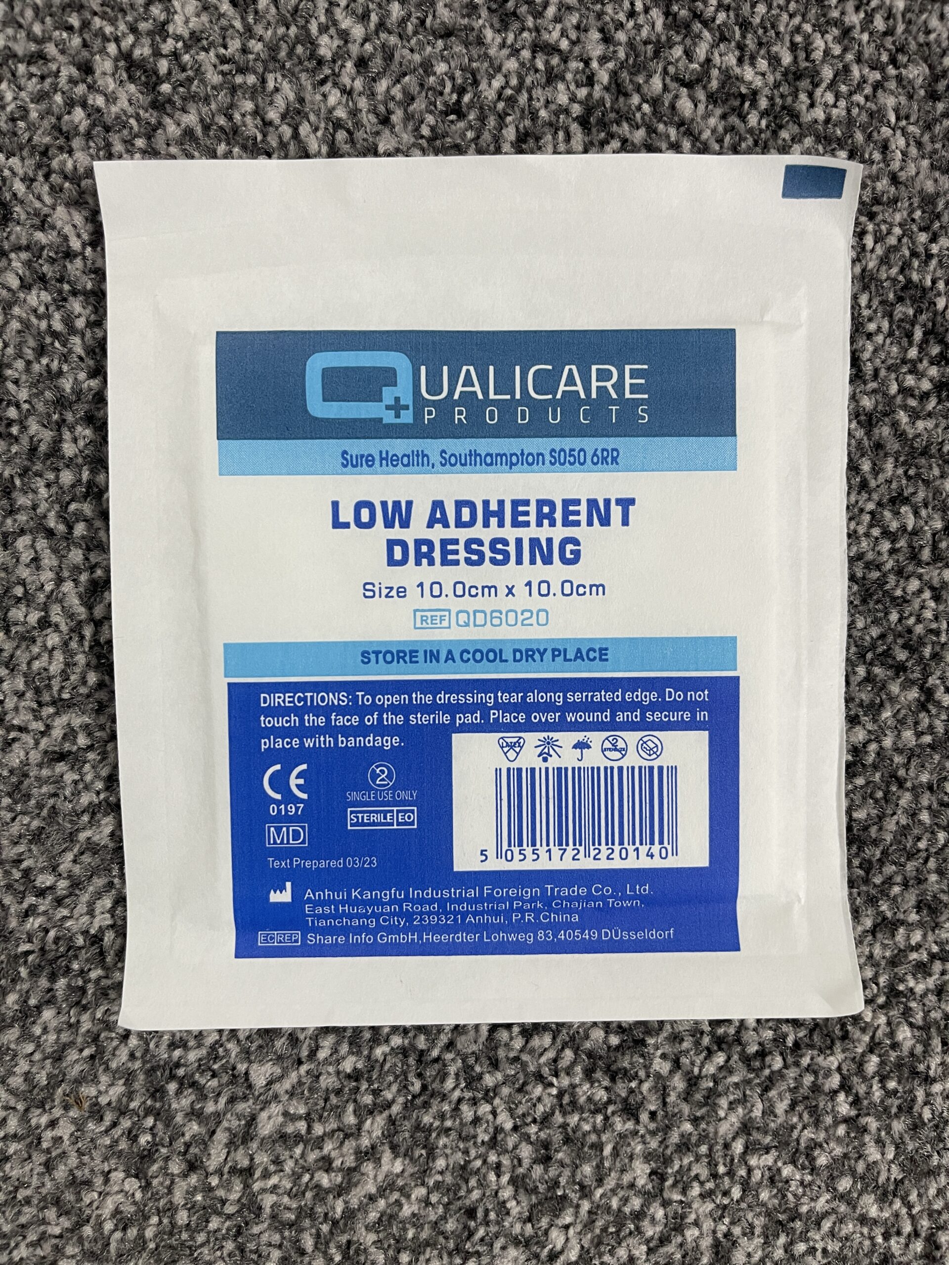 Low Adherent Dressing 10cm x 10cm