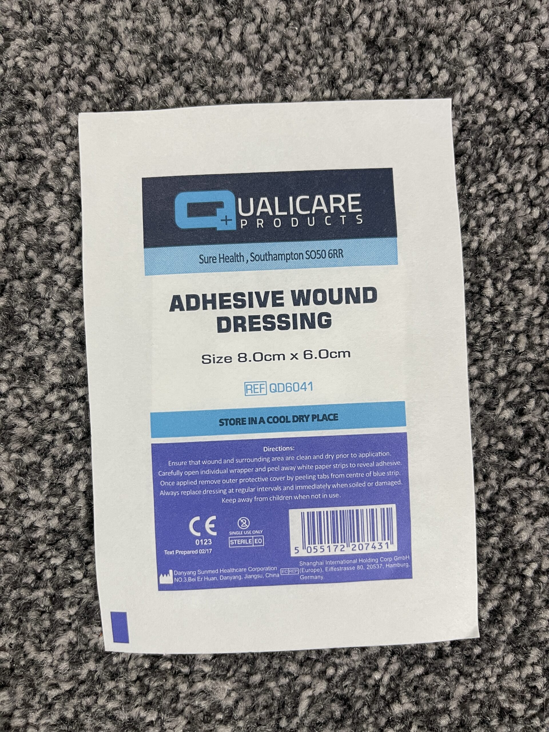 Adhesive Wound Dressing 8cm x 6cm